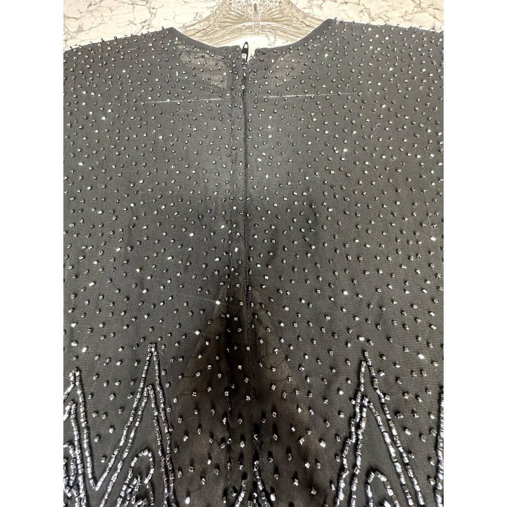 Vintage 1960s Jack Bryan Saks Fifth Ave Sparkle Embroidered Maxi Dress | Sz: 12 - Picture 11 of 13